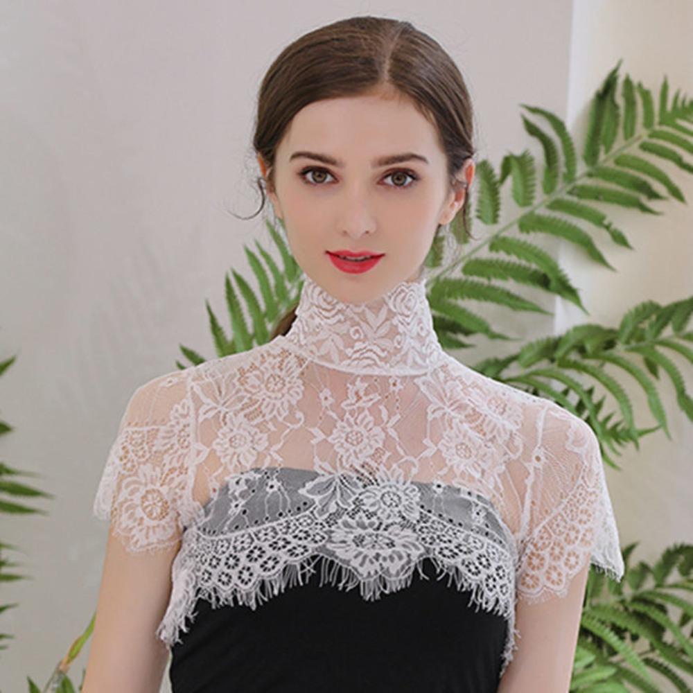 Scarf Shawl Decoration Detachable Fake Collar Polyester Yarn Chiffon False Collar Women Lady