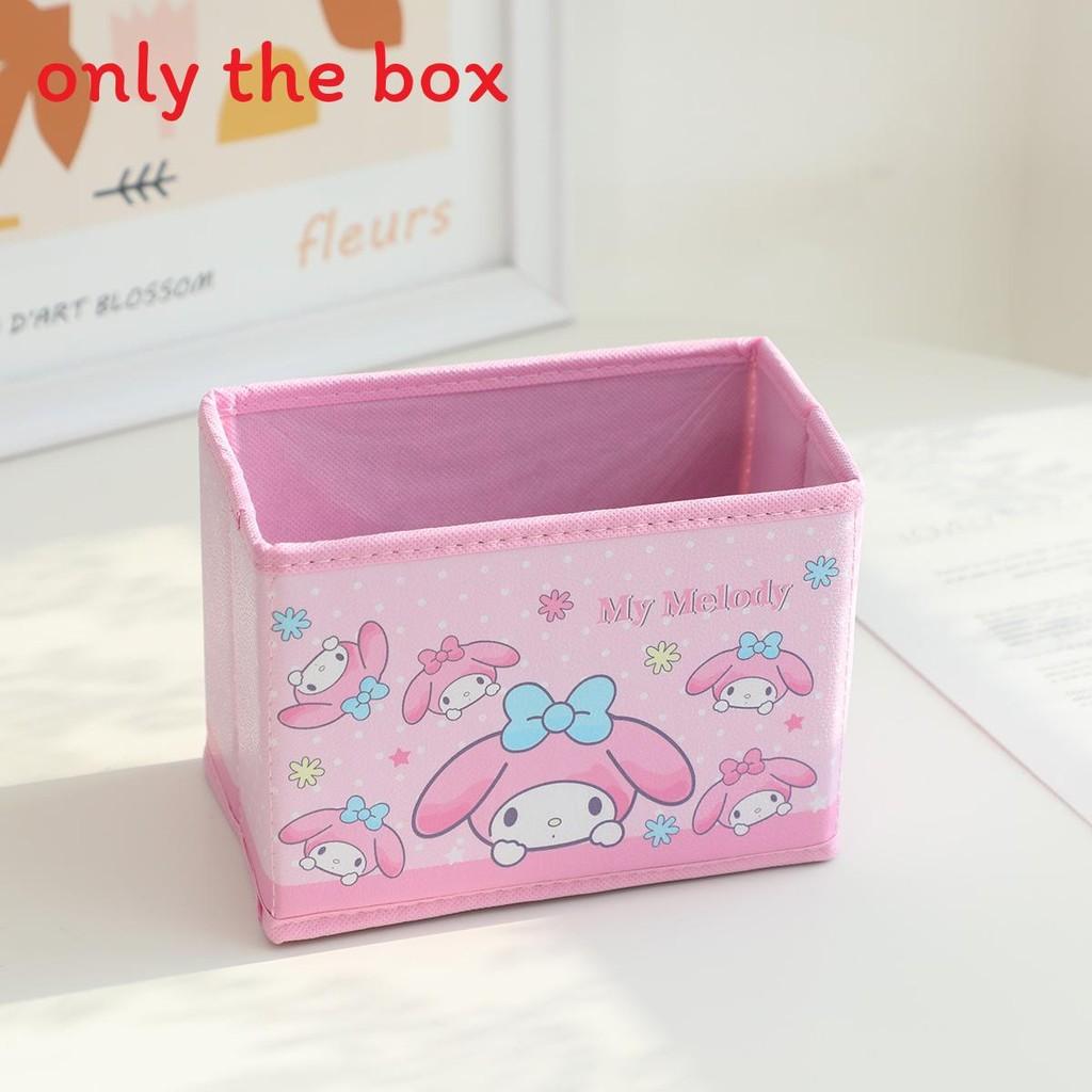Hello Kitty Kuromi Cinnamoroll My Melody Узор Складной Настольный Органайзер для Хранения Косметики и Офисных Принадлежностей