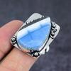 Натуральный опал Овайхи Драгоценный камень 925 Стерлинговое серебро Ювелирное кольцо Размер 9 o2C74