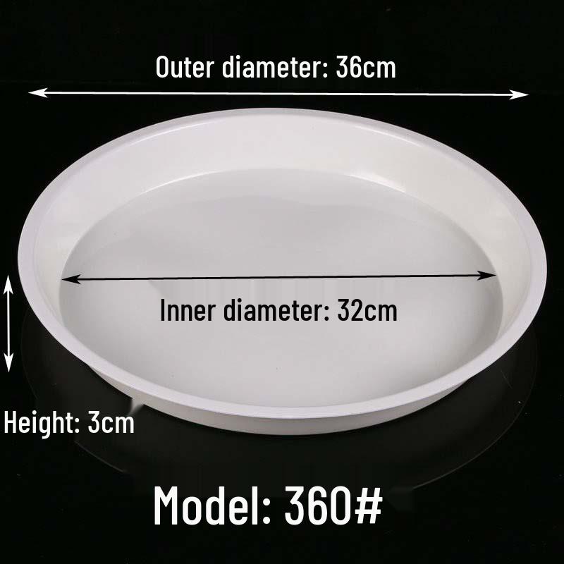 Thickened Round Plastic Flower Pot Water Tray - Large Draining Base for Succulents & Golden Pothos.