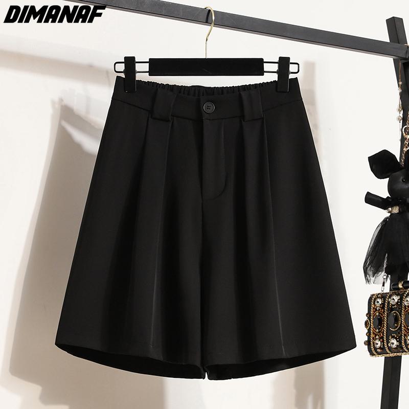 Dimanaf 2022 Большие размеры, летние шорты, брюки с высокой талией, женские свободные повседневные женские повседневные брюки, базовые брюки, брюки 5XL