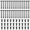 60pcs Computer Case Cooling Fan Screws Computer Fan Mount Long Short Screws