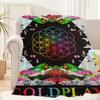 Band C-Coldplay Moon Music Blanket Plush Nap Sofa rug for Living Room Warm Office Bedroom Birthday Home Travel Kid Gifts