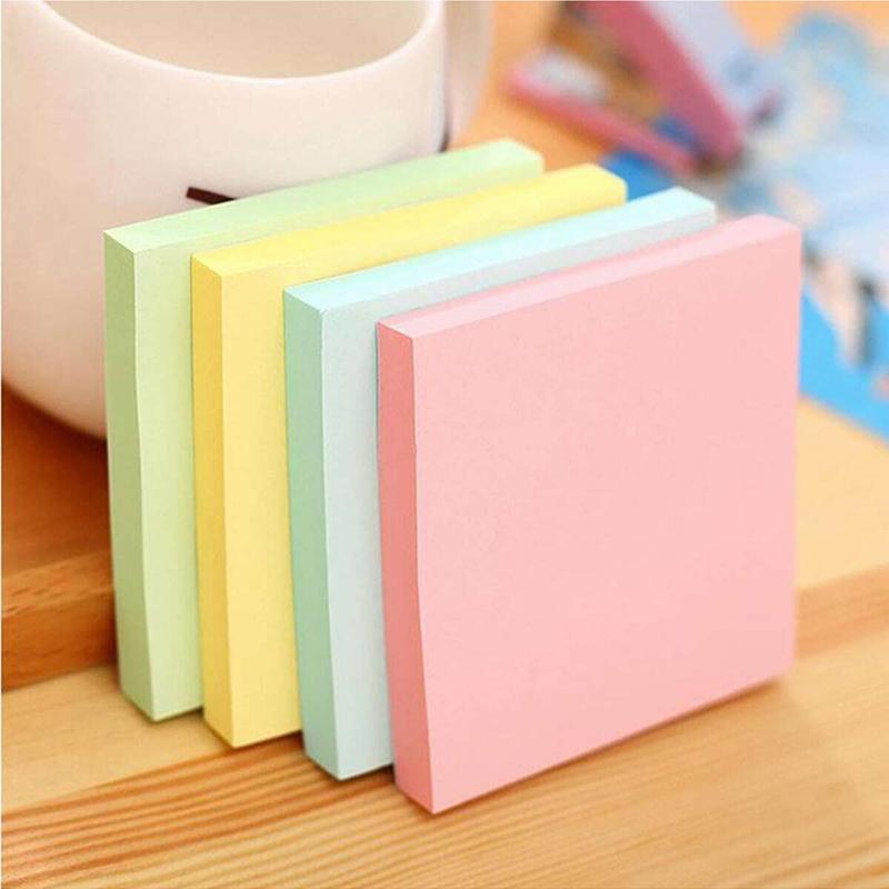 100sheet/set Sticky Notes Office and Study Notes Color Student Sticky Notes Tear-off Message and Note-taking Notebook TMZ
