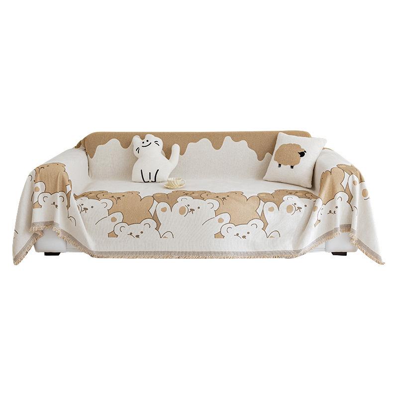 Полотенце для дивана из шенилла, ткань с полным покрытием, противоскользящая, простой, высококачественный, всесезонный универсальный чехол для дивана