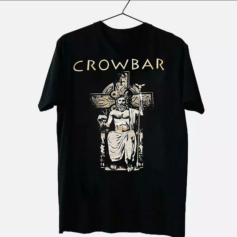 Футболка унисекс с принтом группы Crowbar, концерт, рок, черная, полный размер