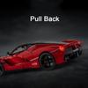 1/22 Zinc Alloy Ferrari Convertible Sports Car Metal Diecast Simulation Vehicle Sound Light Pull Back Collection Toys Boy Decorate Gifts