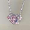 Женское ожерелье со стразами в форме сердца, полые украшения, цепочка, регулируемая подвеска на шею, ювелирные изделия, подарок на день рождения, вечерние