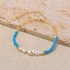 Natural Freshwater Pearl Turquoise Purple Mica Nature Gemstone Adjustable Healing Jewelry Bracelet Chain Women