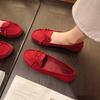 Туфли Doudou Женские 2025 Весна и Осень Новые Корейская Версия Универсальные Студенческие Нескользящая Мягкая Подошва Одинарные Туфли Беременные Женщины На Плоской Подошве Одна