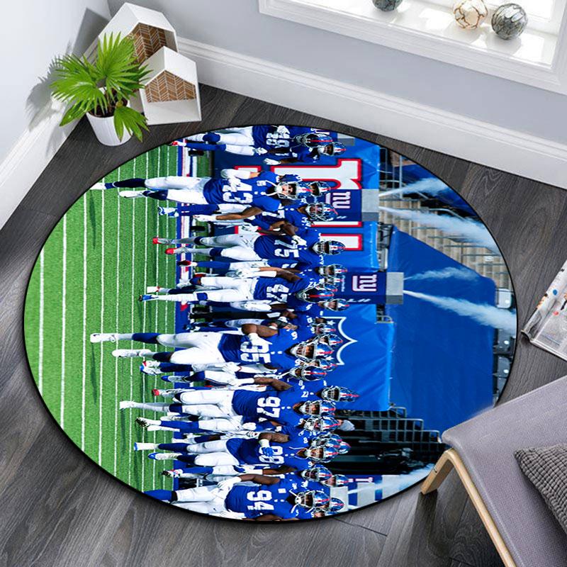 Giants Players pattern round rug,Carpet Rug for Living Room Bedroom Playroom ,Non-slip Floor Mat,Holiday Gifts and Birthday Gifts.
