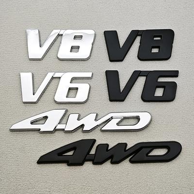 3D Металлическая Наклейка Логотип на Автомобиль V6 4WD Задний Значок Багажника Крыла Боковой Эмблема Наклейки Для Toyota Tundra Tacoma Land Cruiser Highlander