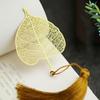 Tassels Metal Bookmark Lotus Flower Book Clip Hollowed Out Bookmark  School Office Supplies