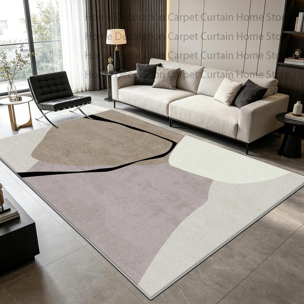 Minimalism Modern Abstract Geometric Carpet Living Room Fluffy Decor Bedroom Large Area Rug Washable Non-slip Lounge Floor Mat
