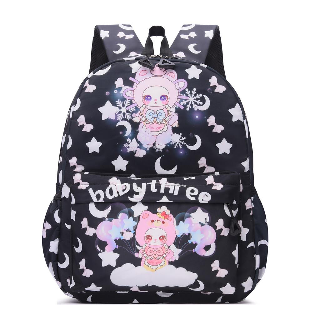 Медведь Кролик Головной чехол Девочка Принт Мультяшный Животный узор Рюкзак Дети