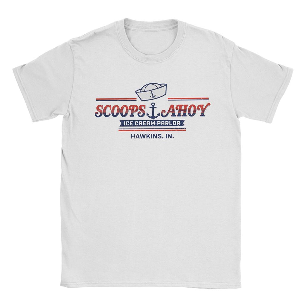 Summer Scoops Ahoy Ice Cream Mascot Hip Hop T Shirts Cotton Tshirt for Couple YK Funny Loose Short Sleeve Clothes