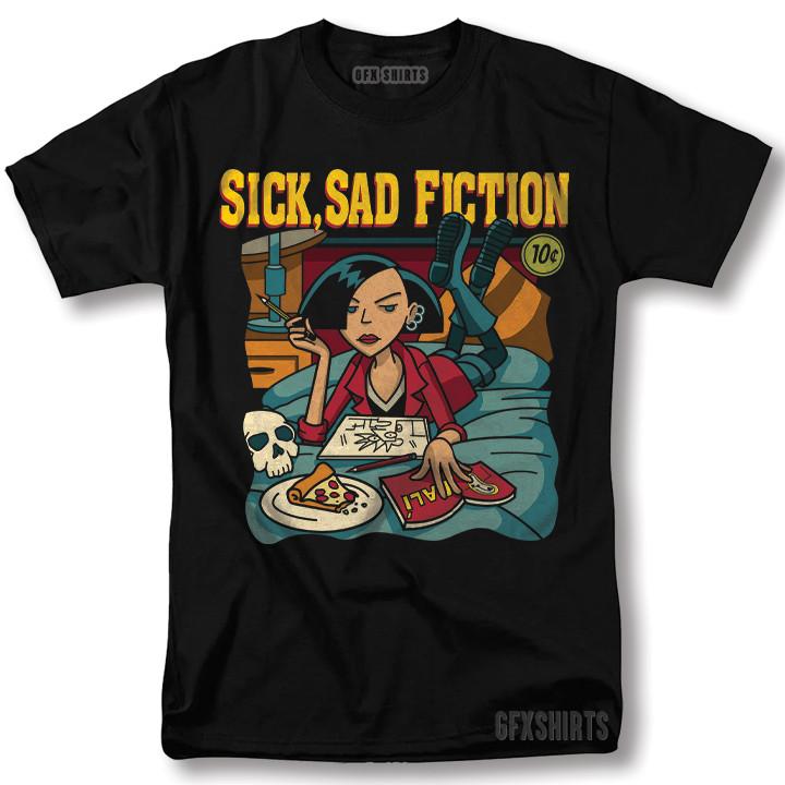 Daria Pulp Fiction Sick Sad Fiction Shirt Classic Movie Graphic Design T-Shirt