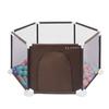 Манеж складной круг детский дорожный детский защитный забор товары шестиугольный моющийся манеж коричневый
