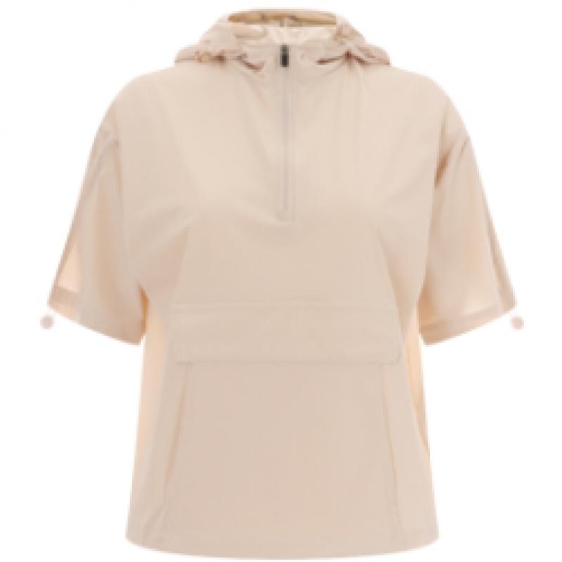 Shop Women Hooded Half Zip OuTdoor T shirT whiTe Lb Wsh 425