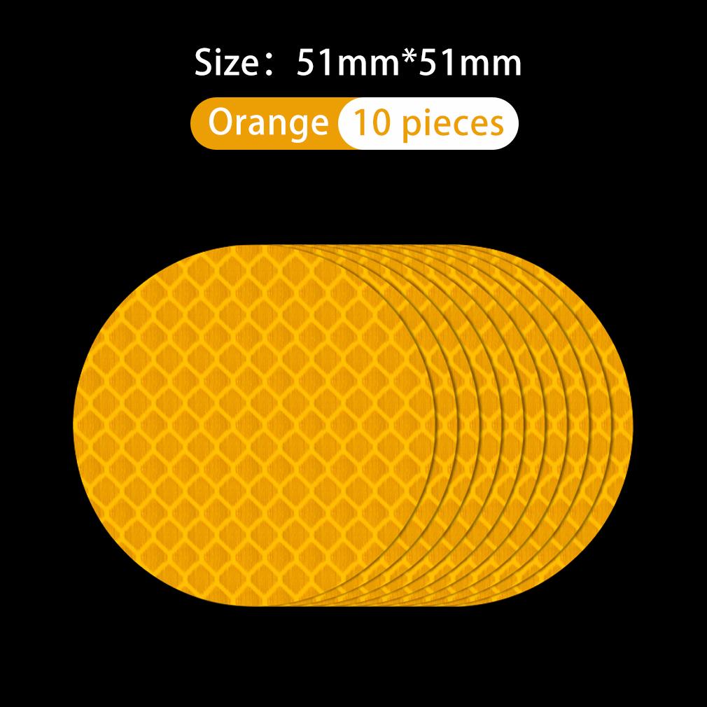 Цветные наклейки-отражатели для автомобиля. 10 штук