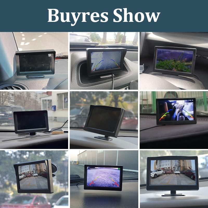 Hippcron 5-дюймовый автомобильный монитор TFT LCD 5 дюймов HD Digital 16:9 800*480 Экран 2-сторонний видео вход для камеры заднего вида DVD VCD