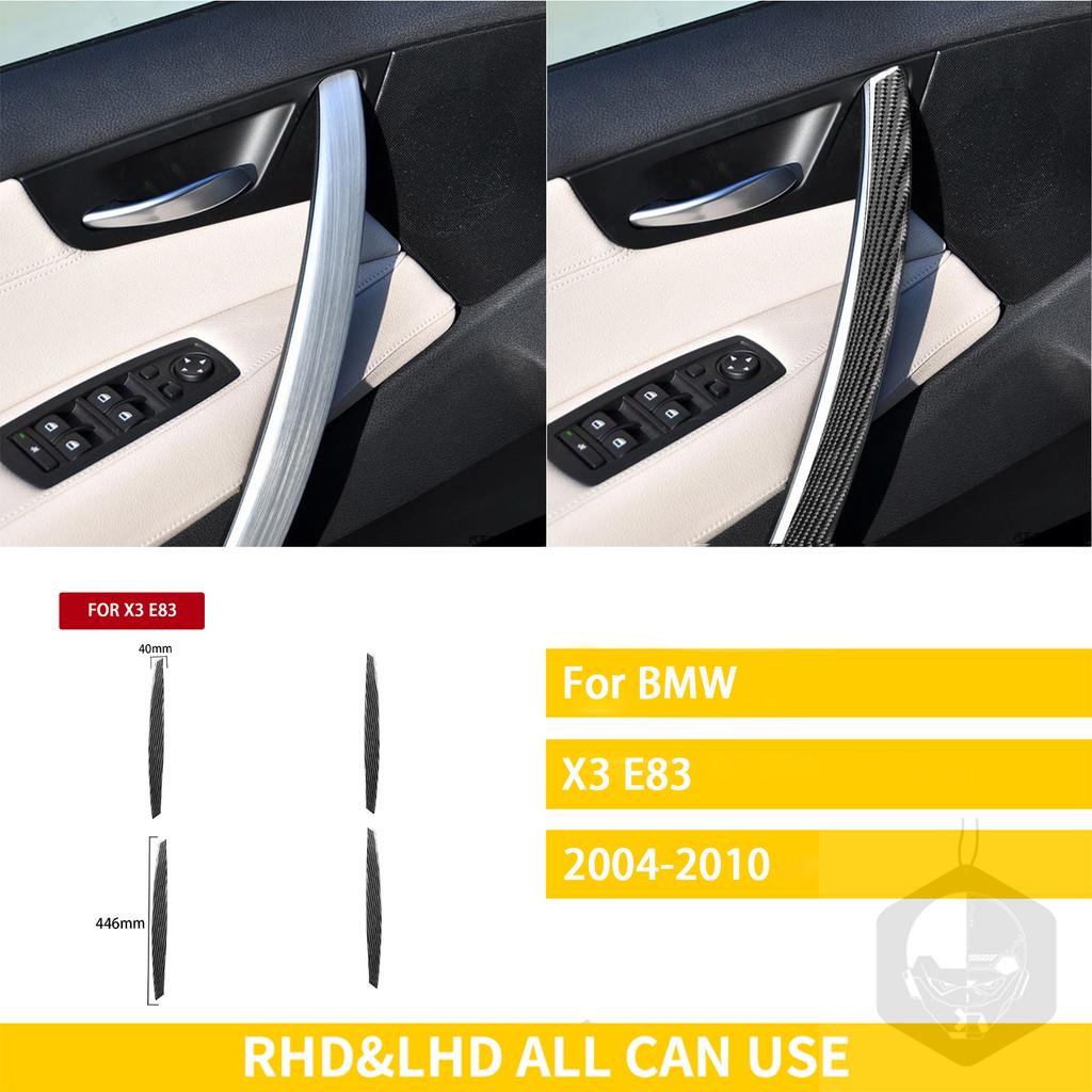 Для BMW X3 E83 2004 2005 2006 2007 2008 2009 2010 автомобильные аксессуары из углеродного волокна внутренняя дверная ручка крышка накладка наклейка