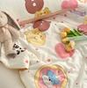 Милое летнее одеяло с рисунком пончика в мультяшном стиле, приятное для кожи, дышащее, тонкое одеяло, кондиционер, одеяла для детей, подростков, мальчиков