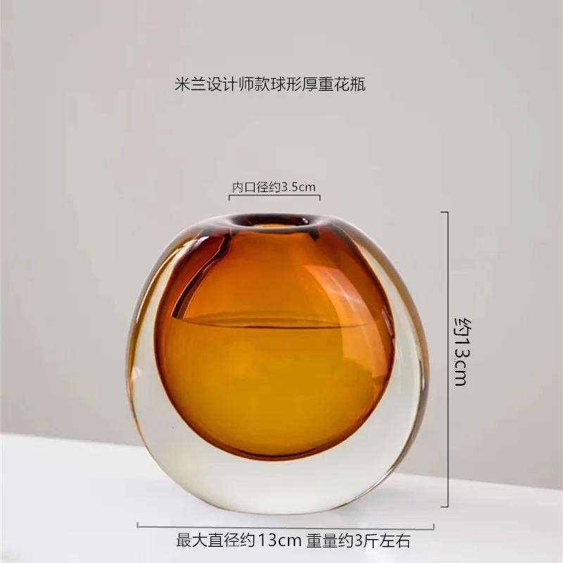 Кристалл Стекло Цветок Круглый Толщина Прозрачность Террариум Цветочный Горшок Ваза Цветочные Аксессуары Украшение Дома