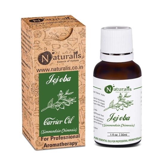 Naturalis Essence of Nature Extra Virgin & Unrefined Cold Pressed Golden Jojoba Carrier Oil for face and Hair - 30ml