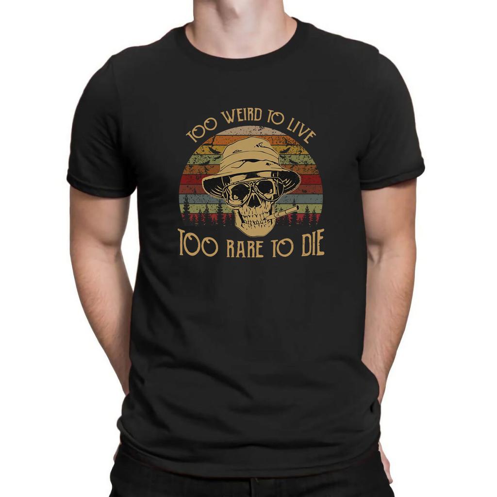 Too Weird To Live Too Rare To Die Retro Vintage Pattern T-Shirt Cotton Men Tee