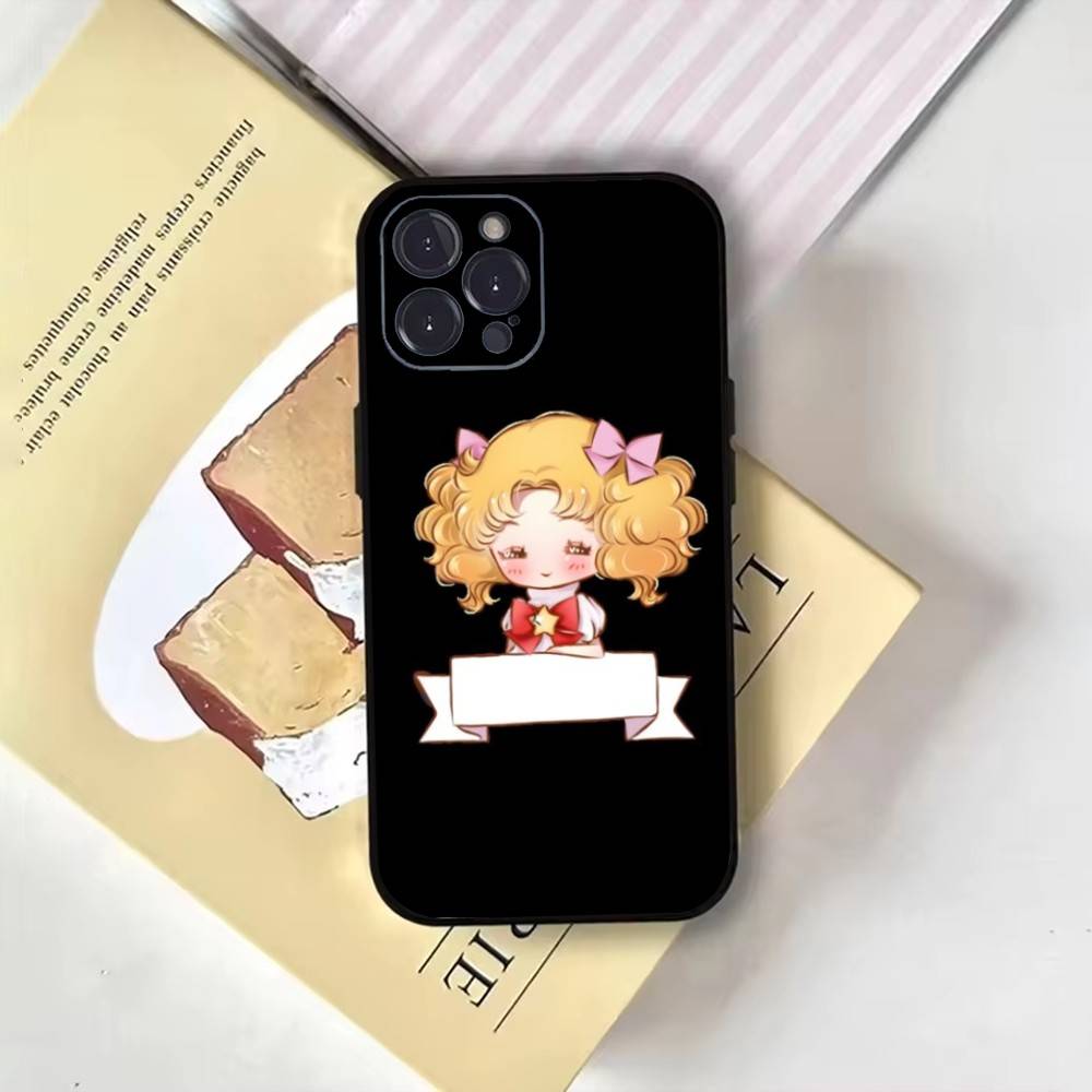 Аниме Манга Конфеты Чехол для Телефона Для iPhone17,16,15,14,13,12,11 Plus,Pro Max,Мягкая Черная Крышка