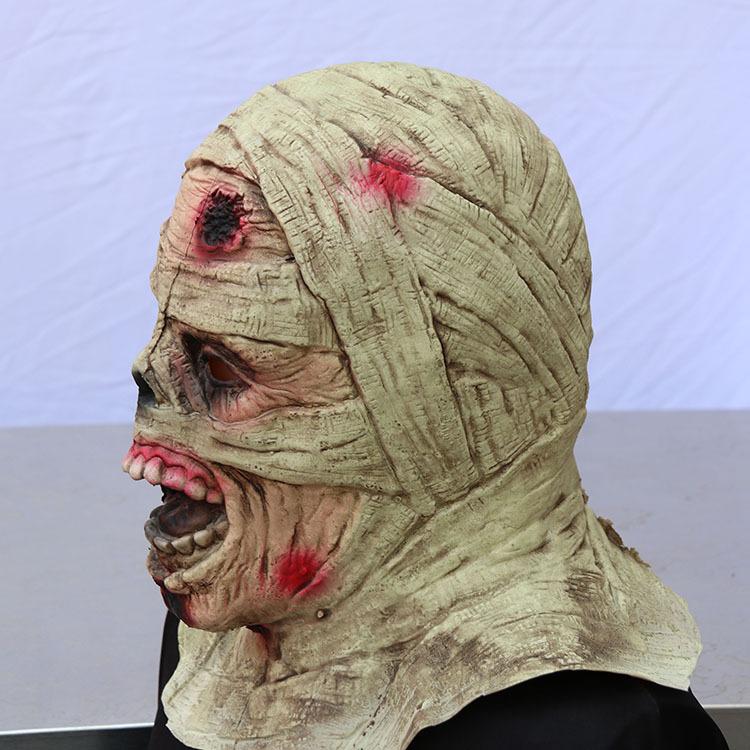 New Halloween escape room props: terrifying haunted house, zombie, mummy headgear, disgusting and bloody zombie