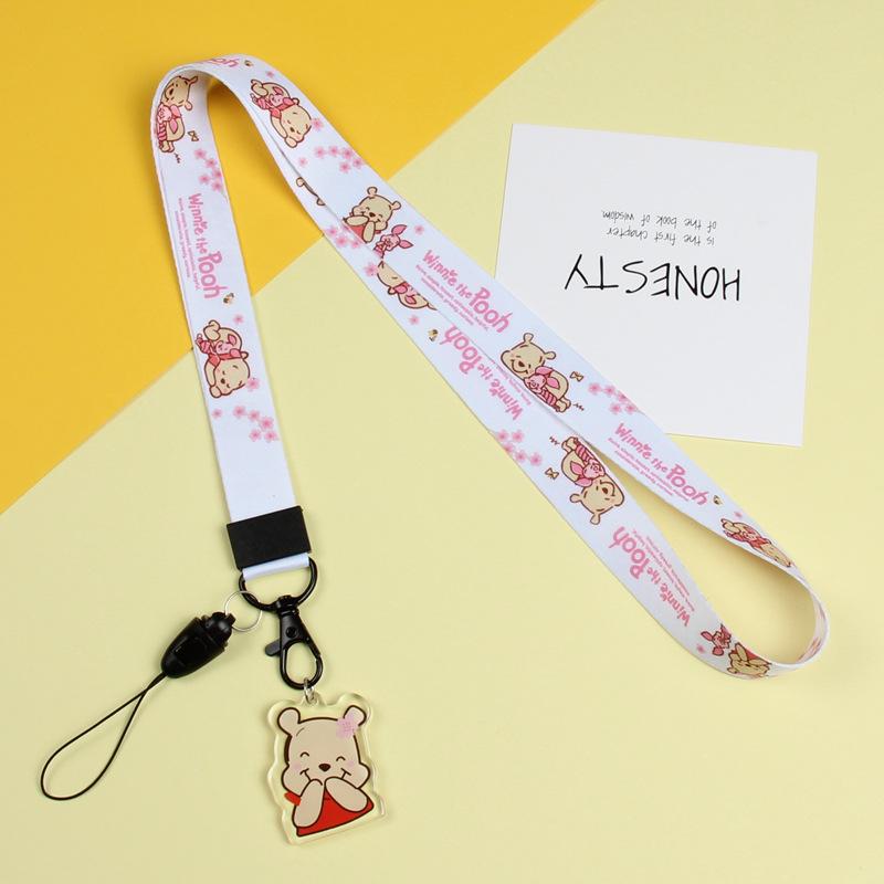 Cartoon Mobile Phone Lanyard, Cute Pendant, Wide And Flat Braided Belt, Lanyard, Key, Badge, Card Cover, Neck Lanyard.