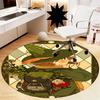 Snufkin Printed Round Rug Carpet Chair Rug Area Rug Entryway Doormats,for Office Chair Living Room Bedroom Kitchen Room.