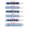 JBIW9 3D Car Rear Trunk Badge Emblem Sticker for Skoda Octavia Kodiaq Karoq Superb Rapid Fabia Kamiq Yeti 4x4 Letter Logo Accessories