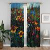 Элегантные шторы для комнаты, для камеры, садовые шторы, затемняющие шторы, 2 шт., украшение на Хэллоуин, перегородка для гостиной, кухни