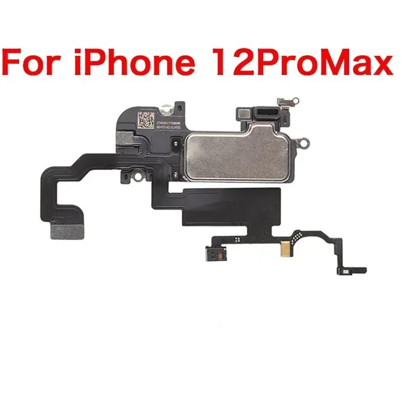 Динамик уха для iPhone 12 12 Mini Pro Max, слуховой динамик и датчик Face ID, датчик приближения, световой шлейф, сборка, замена