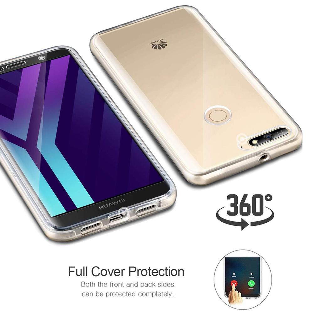 Чехол для телефона с поворотом на 360 градусов, силиконовый кристально чистый полный защитный чехол для iPhone Samsung Huawei Honor Xiaomi Redmi OPPO Realme Vivo OnePlus