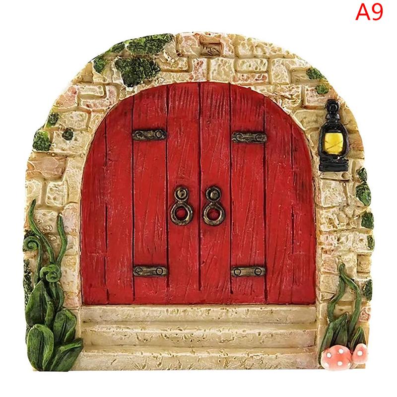 Миниатюрная сказочная дверь для дома, креативное дворовое искусство, мини-арка, окно, дверь, мышиная нора, украшение для сада на открытом воздухе, скульптура