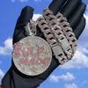 Rhinestone Letter Self Made Pendant Bubble Cuban Chain, Hip Hop Trendy Men's Necklace