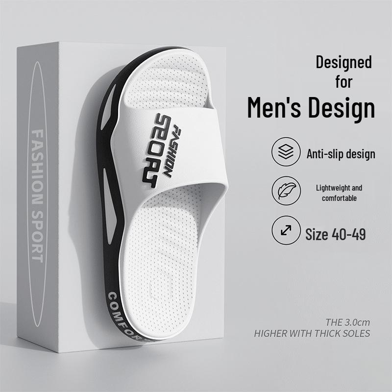 Мужские нескользящие прохладные летние тапочки для улицы, дома и ванной