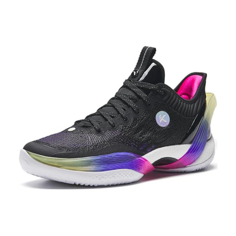 Anta Three point Rain1.0 Баскетбольные кроссовки Мужские Низкие Черно-фиолетовые/Фиолетовые Кроссовки 912321102S-4