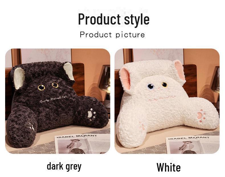 Мягкая прикроватная подушка: Большая подушка для поддержки спины для кровати или дивана — идеально подходит для общежития и отдыха с телефоном