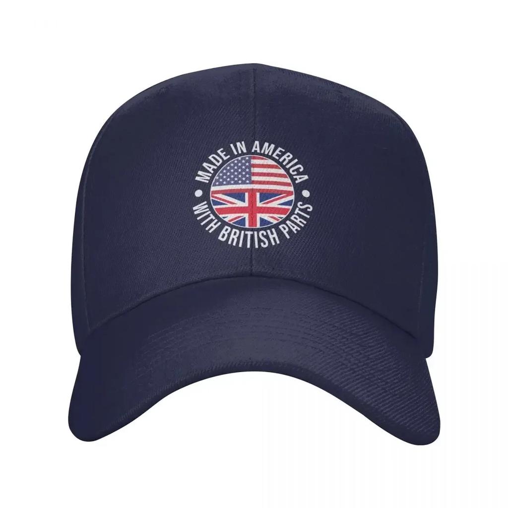 Made In America With British Parts Baseball Cap Military Cap Unisex Unisex hat Snap Back Hat Golf Unisex Womens