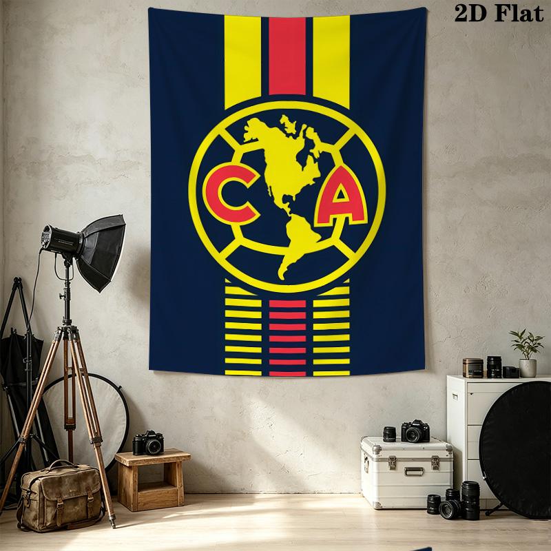 America Football Club Wall Tapestry Aesthetic Wall Hanging Printed Fabric Blanket Decorative Tapestries For Bedroom Living Room Home Decor