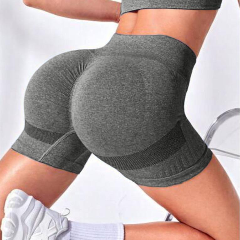 Шорты для йоги с высокой талией и контролем живота - Эластичные, быстросохнущие, бесшовные фитнес-брюки для европейских и американских спортивных тренировок