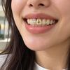 Shiny Tooth Caps Hollow Cross Grillz Unisex Hip Hop Copper Grillz  Halloween Parties