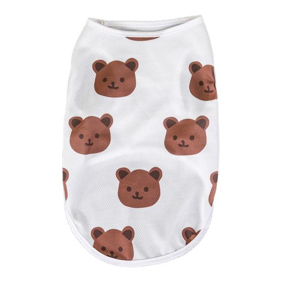 Жилет для домашних животных с мультяшным узором, удобный дышащий, мягкий, впитывающий пот наряд, защищает кожу, милый питомец