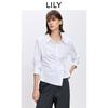 LILY Design Sense Waist Cinching Long-Sleeved Shirt for Women