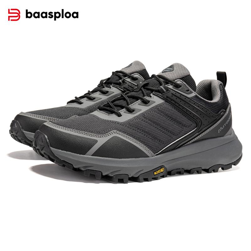 BAASPLOA Мужская уличная обувь Осенняя мужская спортивная обувь для походов на открытом воздухе Нескользящая износостойкая мужская брендовая качественная мужская обувь для походов на открытом воздухе